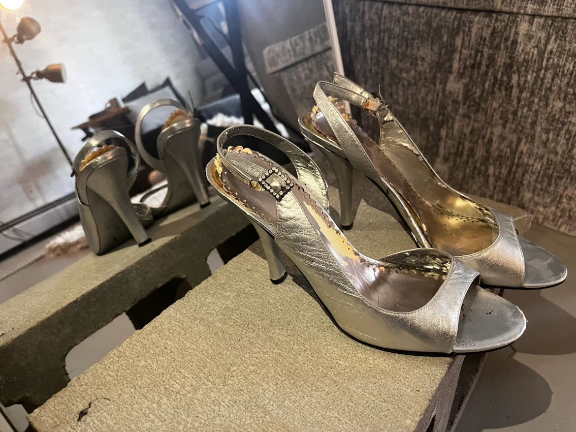 Roberto Vianni Silver Slingback Heels - photo 2