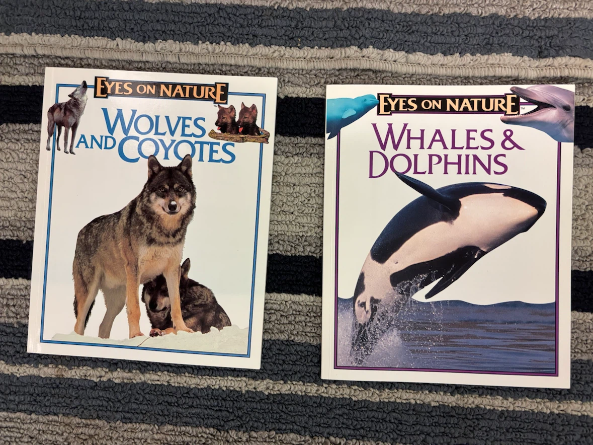 Eyes on Nature Wolves & Coyotes and Whales & Dolphins Books