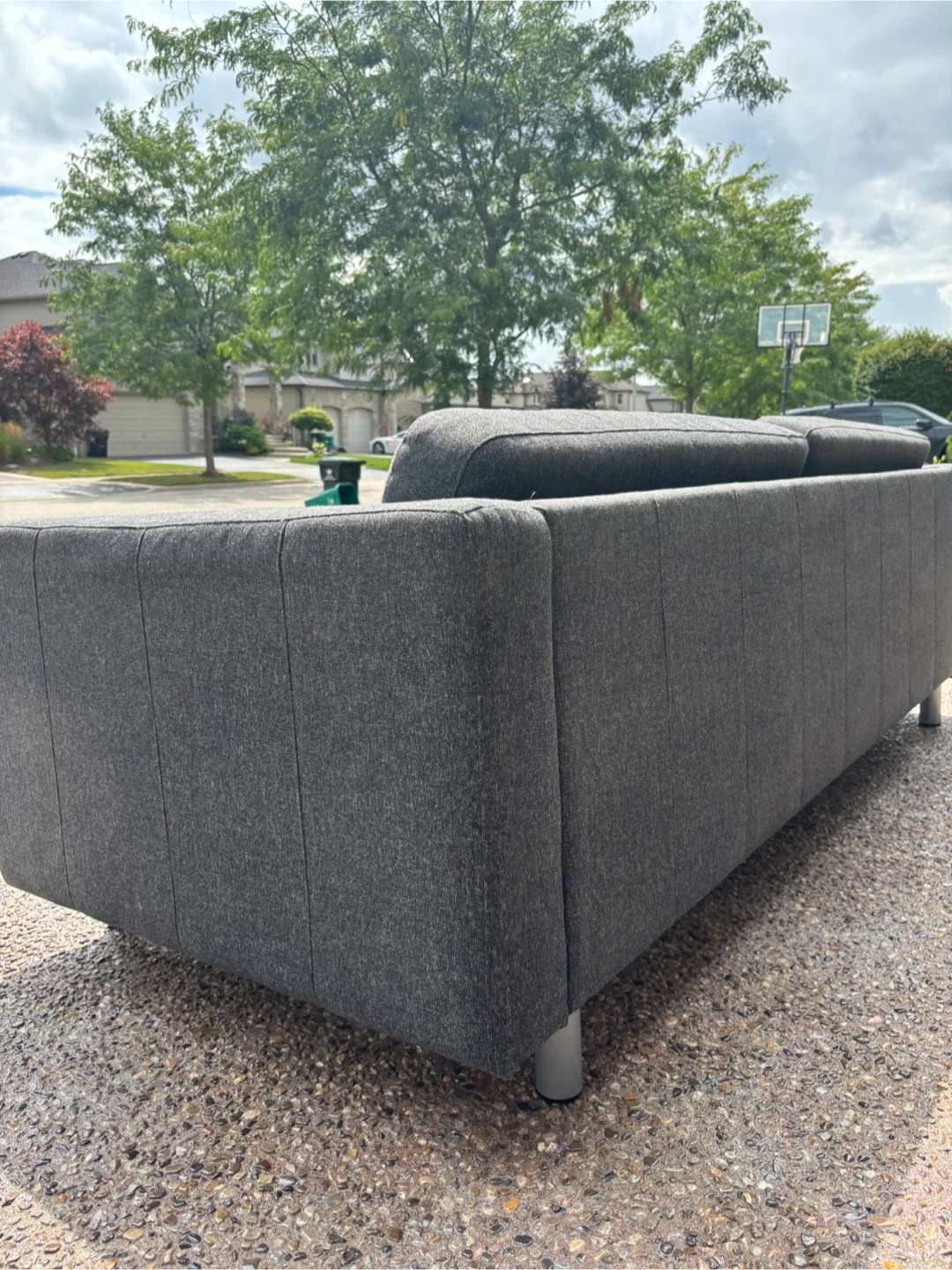 Modern Grey Tufted Sofa - photo 5