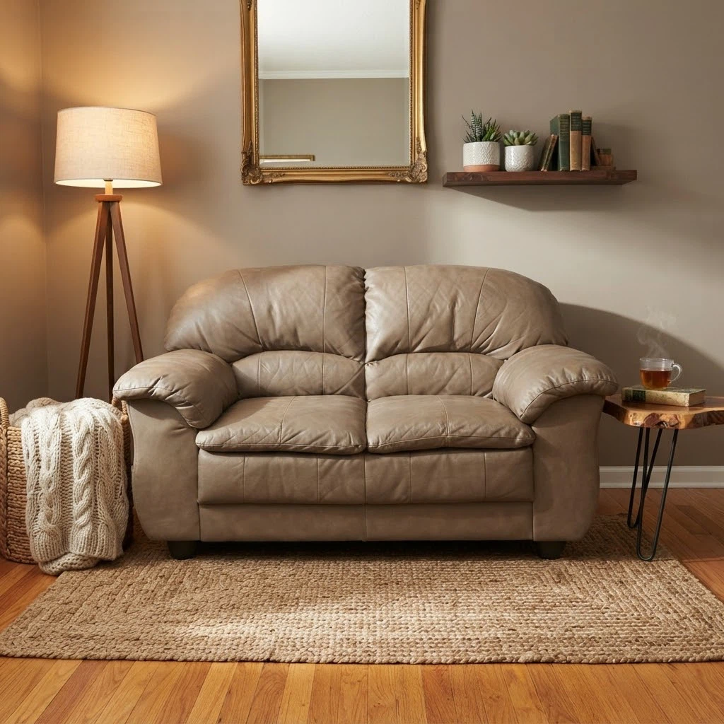 Genuine Leather Loveseat