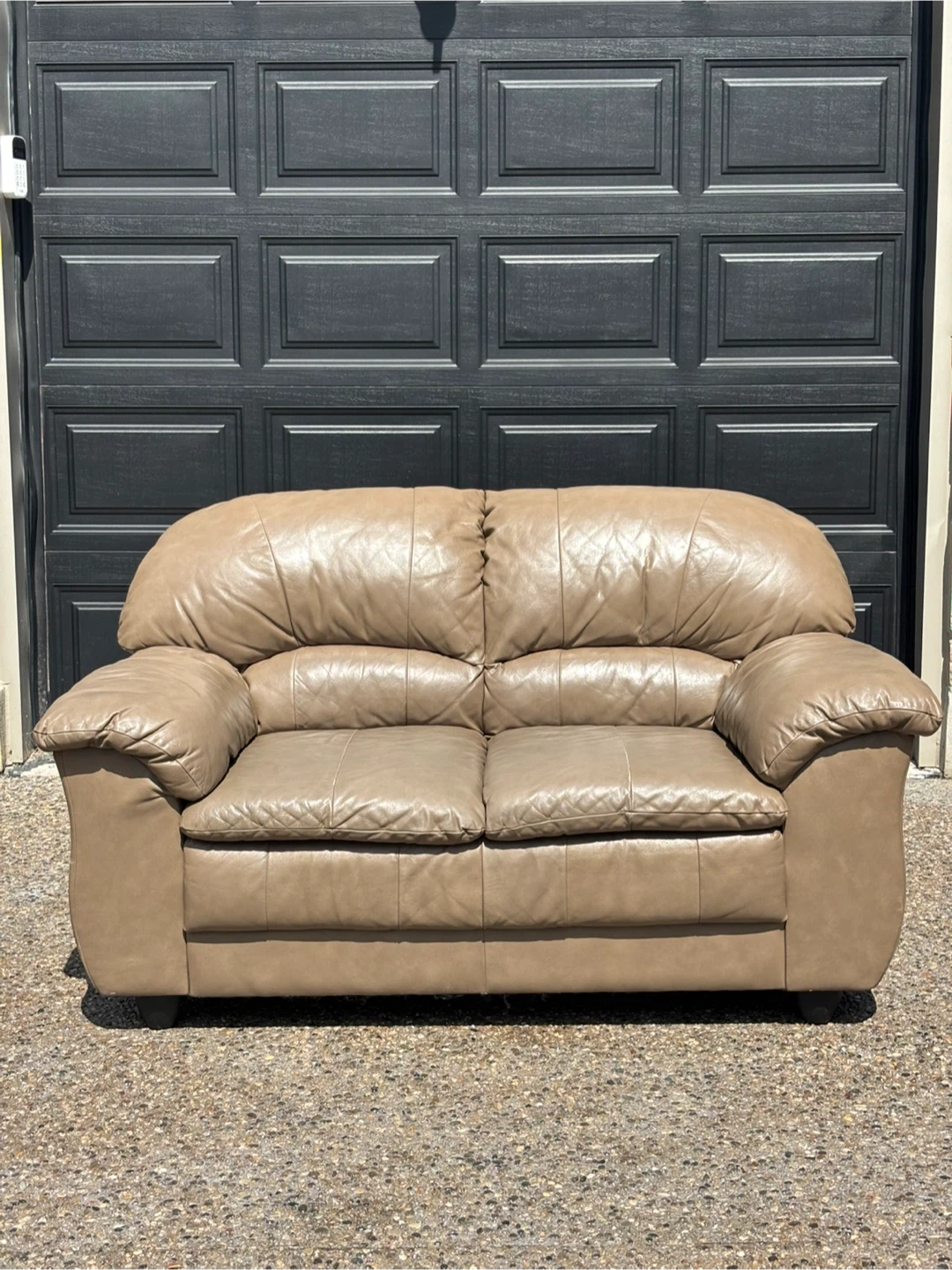Genuine Leather Loveseat - photo 2