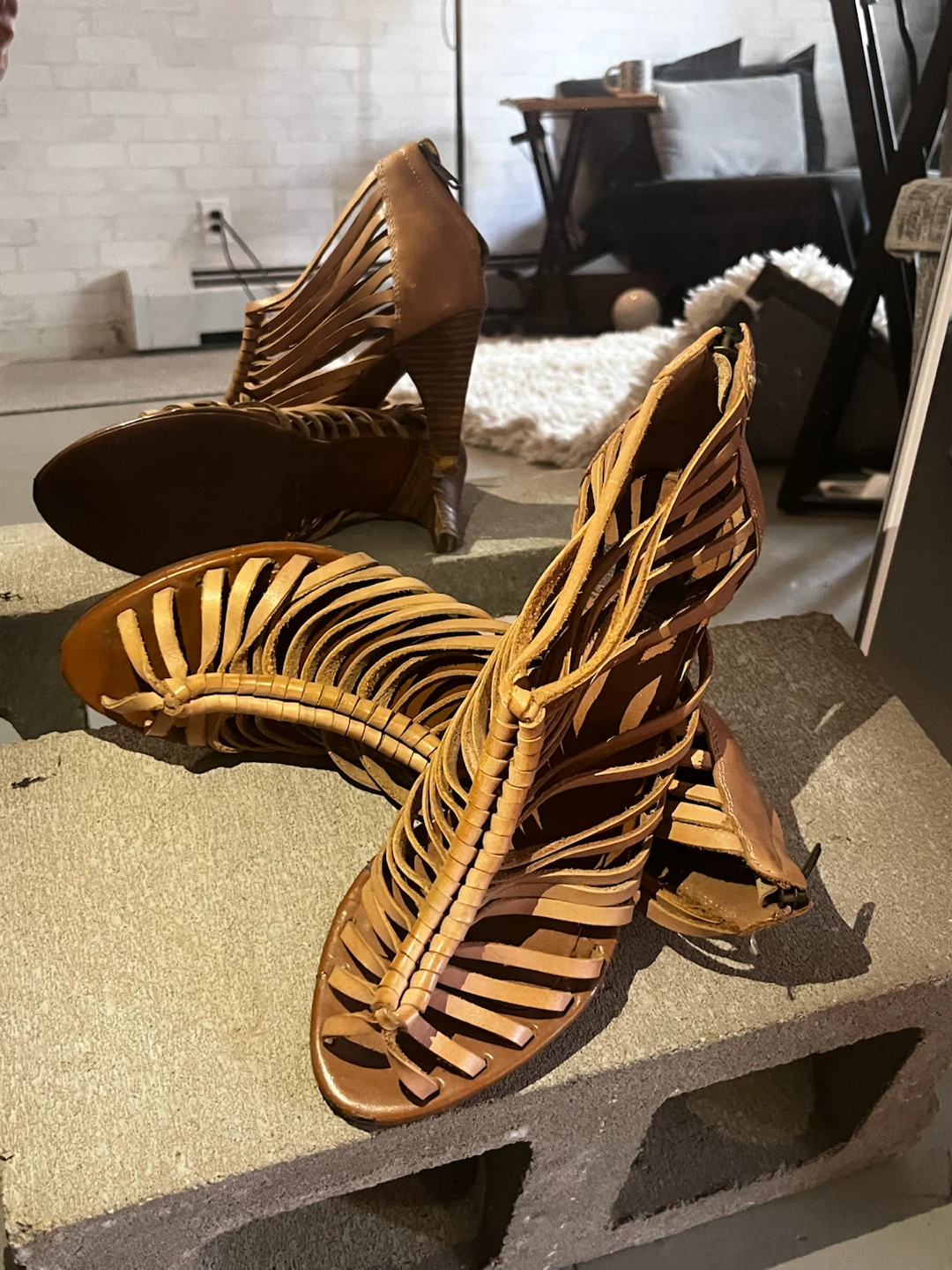 Crown Vintage Brown Strappy Heels - photo 2