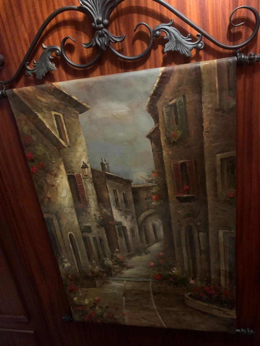 Tapestry Wall Hanging of Italian Street Scene