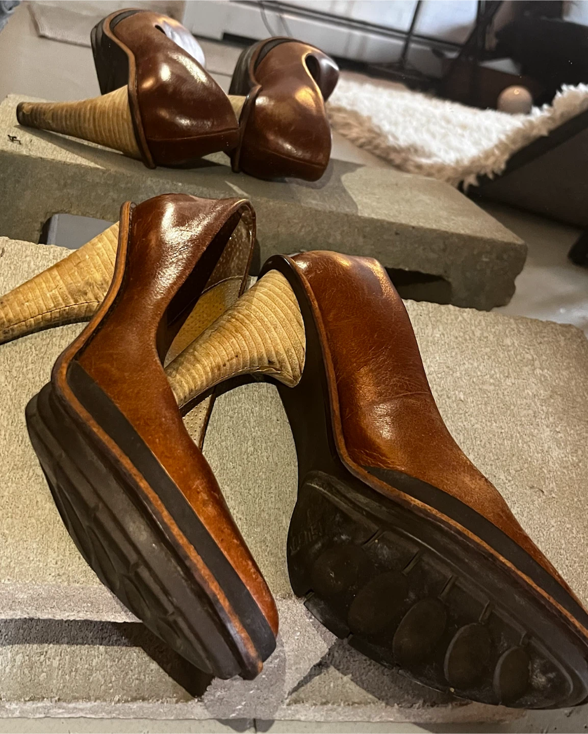 Brown Leather Heels - photo 2