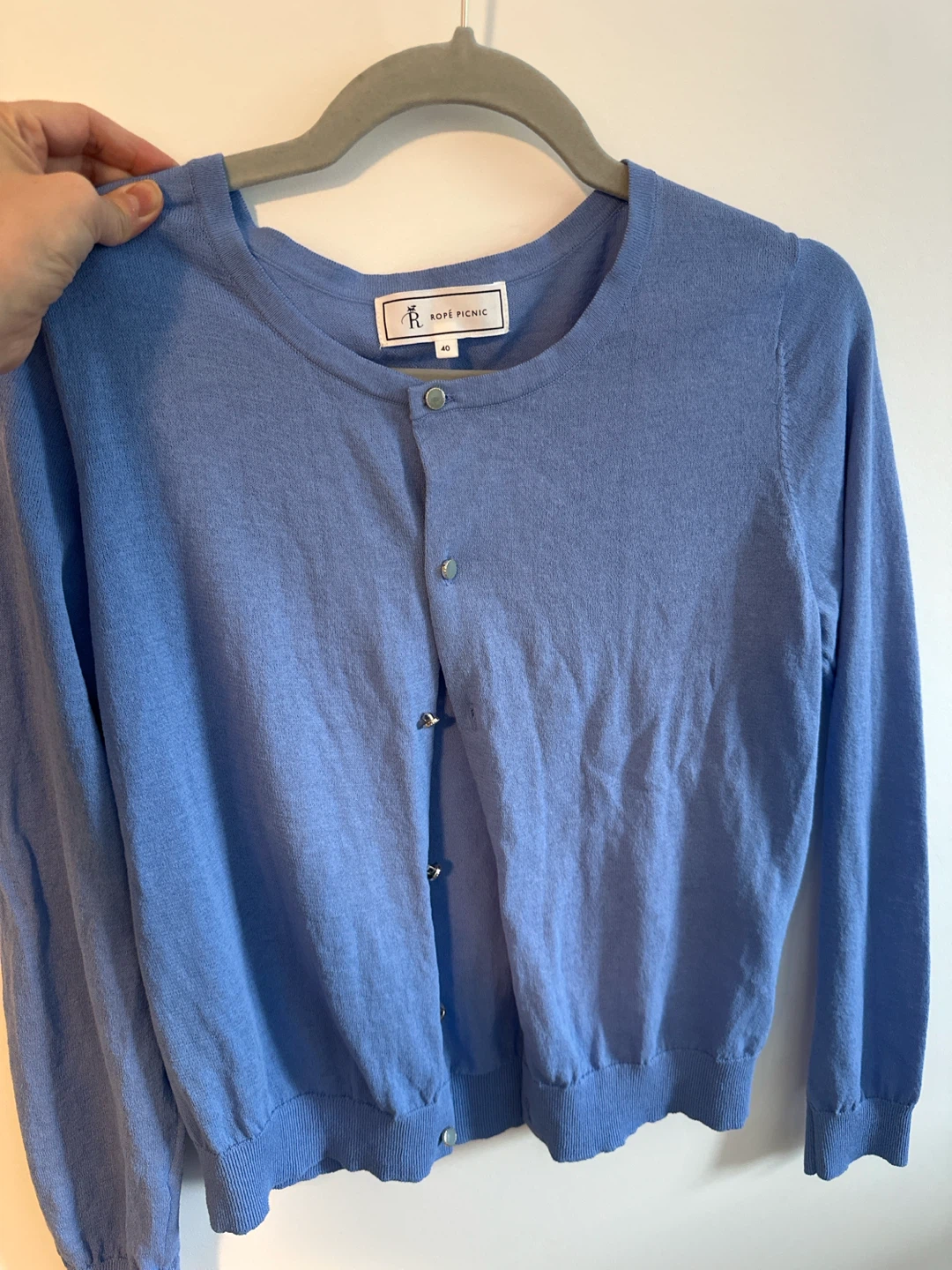 Japanese brand Cardigan Size sharp Blue