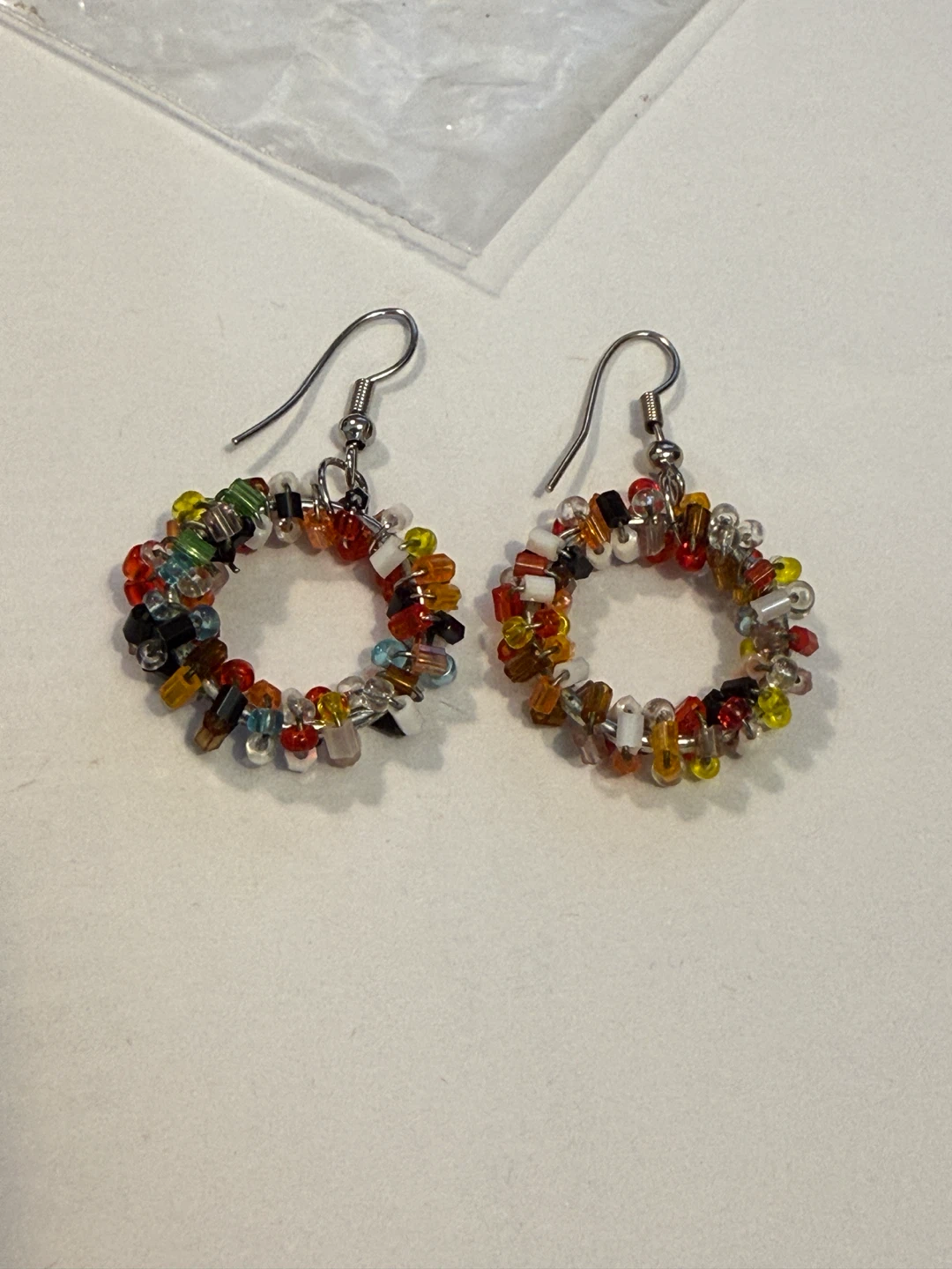 Beaded Hoop Earrings