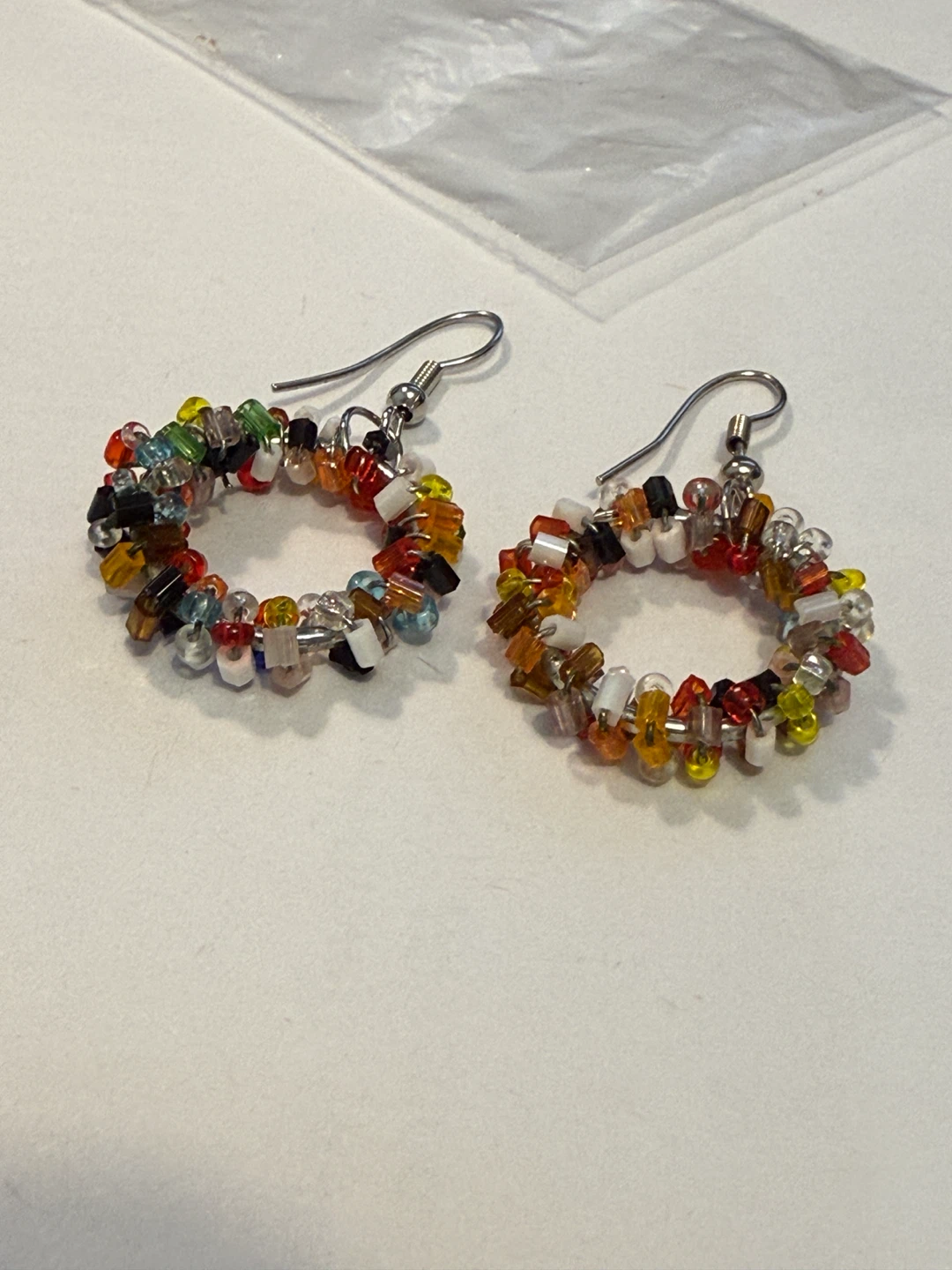 Beaded Hoop Earrings - photo 3
