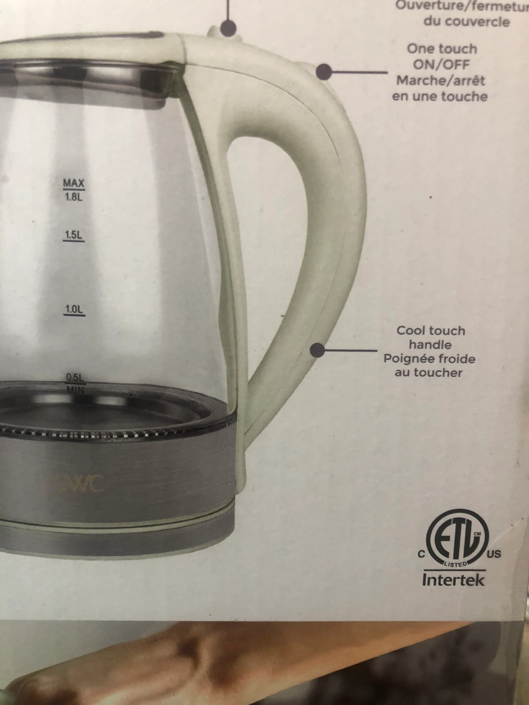CWC White Electric Glass Kettle - photo 2