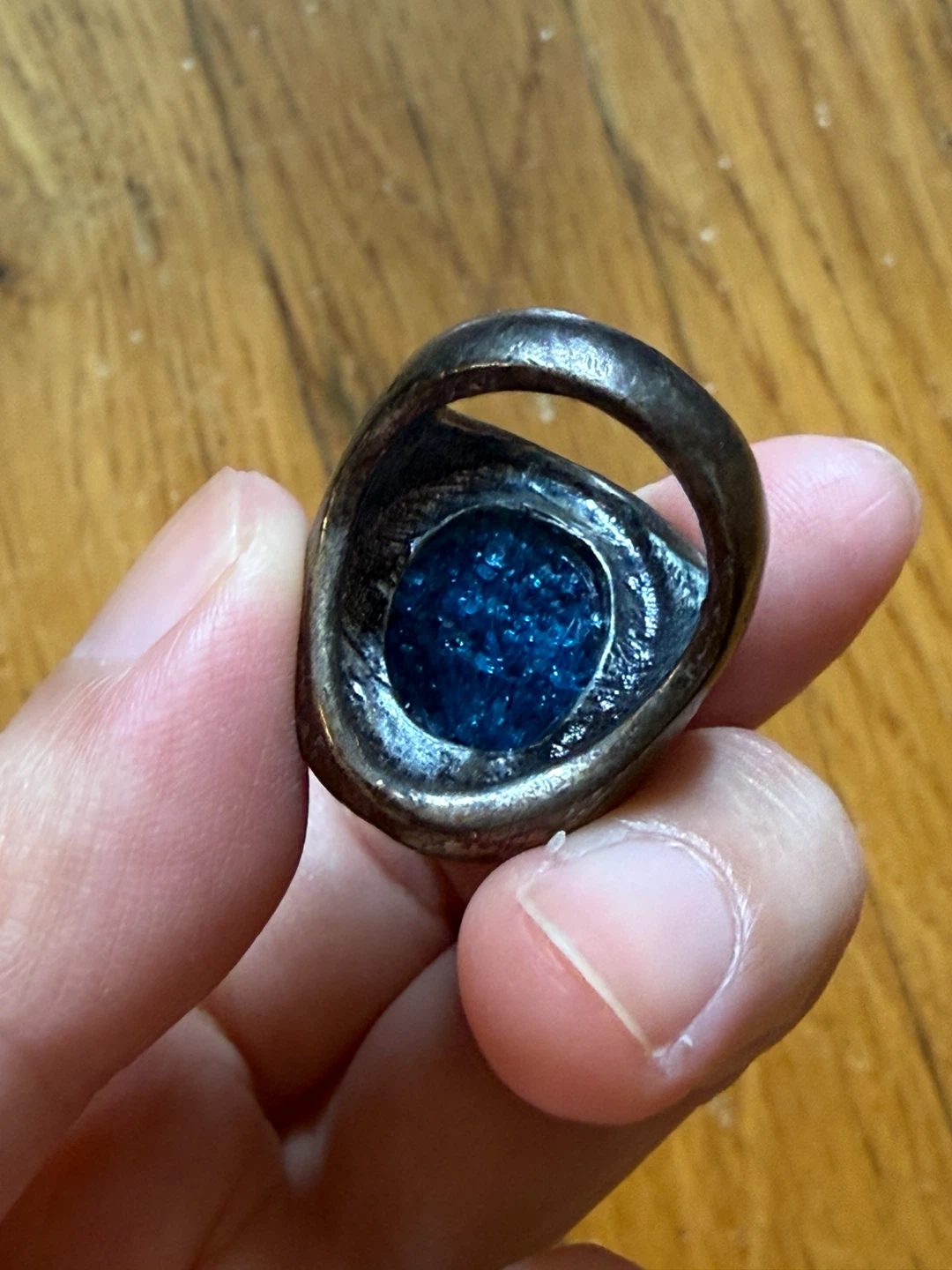 Sparkly Blue Gemstone Ring - photo 5