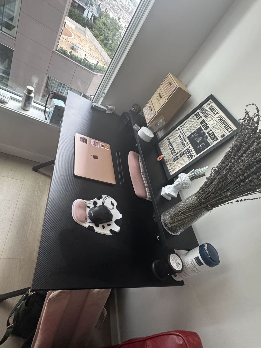 Black Carbon Fiber Desk — Gently Used — $80