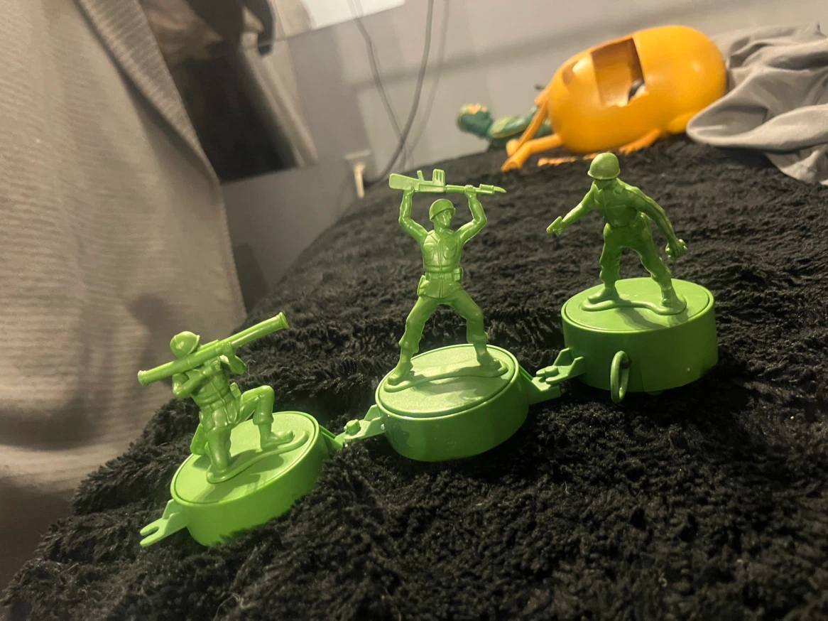 Green Toy Story Soldiers on Bases