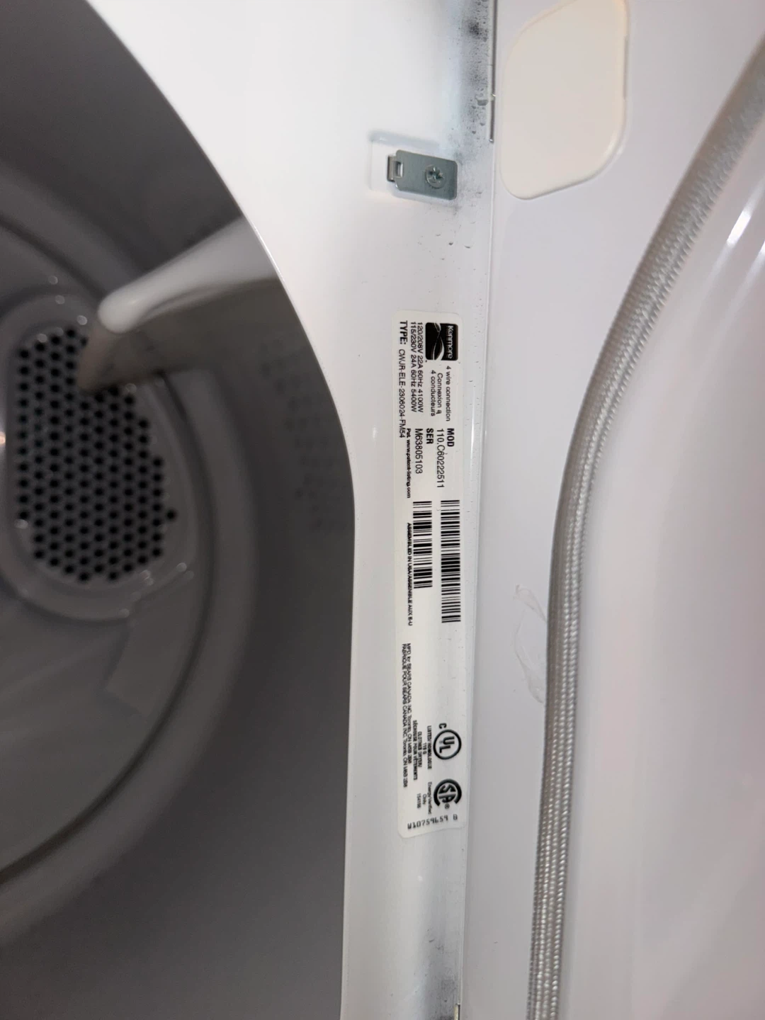 White Kenmore electric dryer - photo 5
