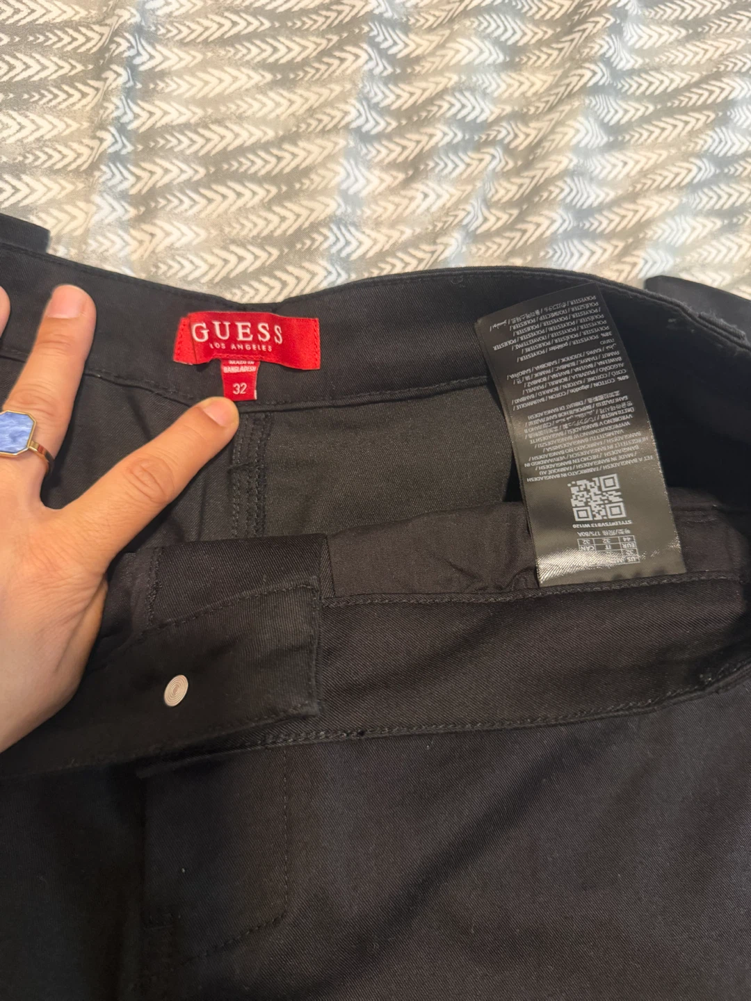Guess Black Cargo Pant Size 32
