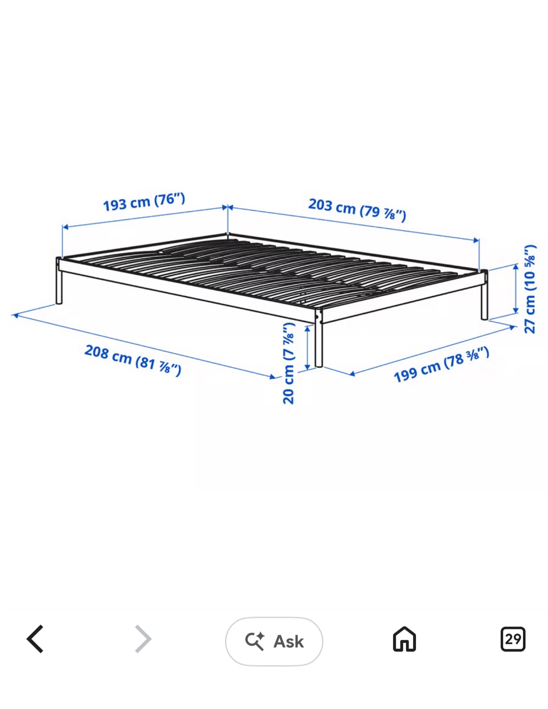 IKEA Bed Frame - king size - photo 2