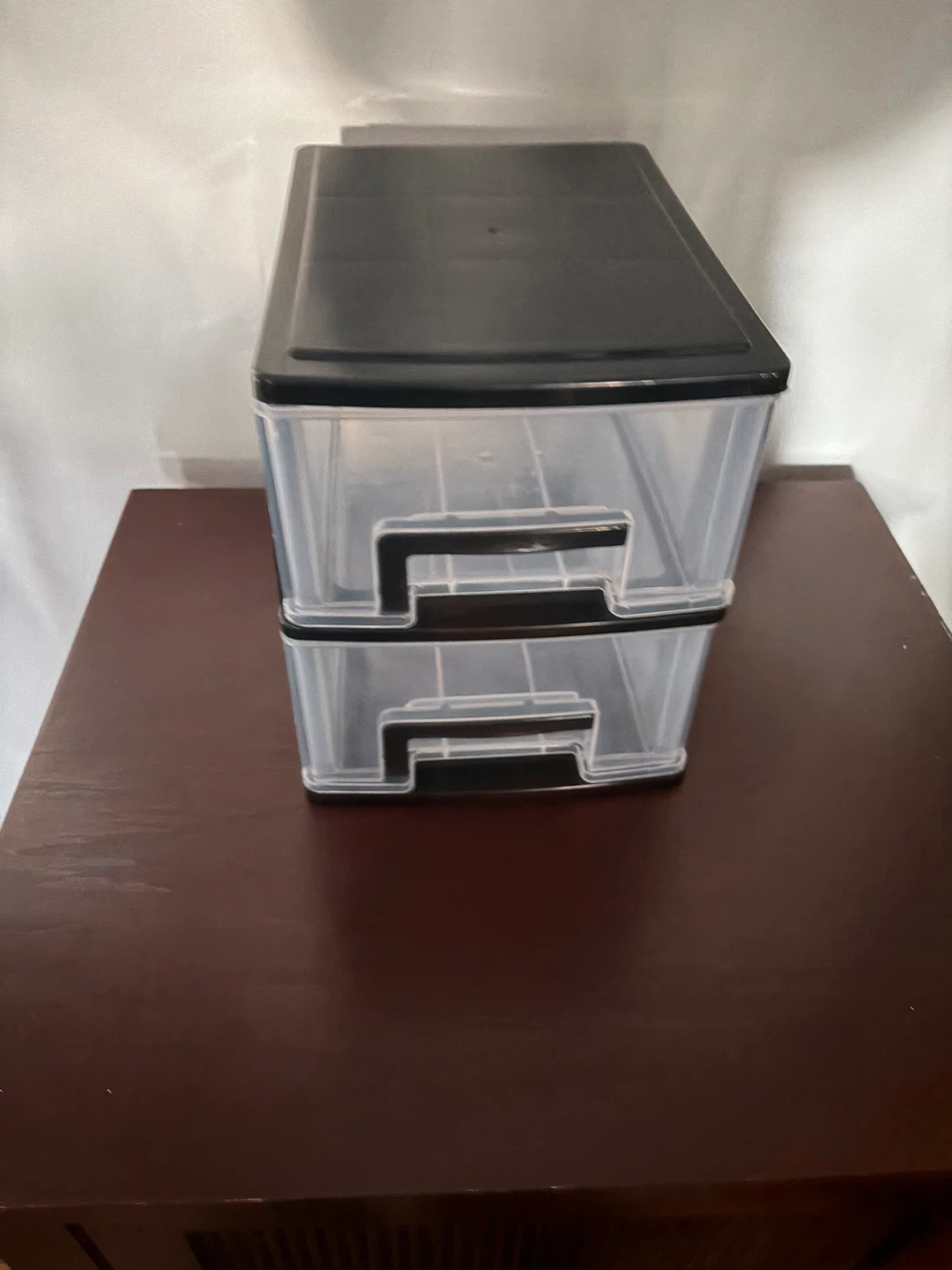 Black 2-Drawer Storage Organizer