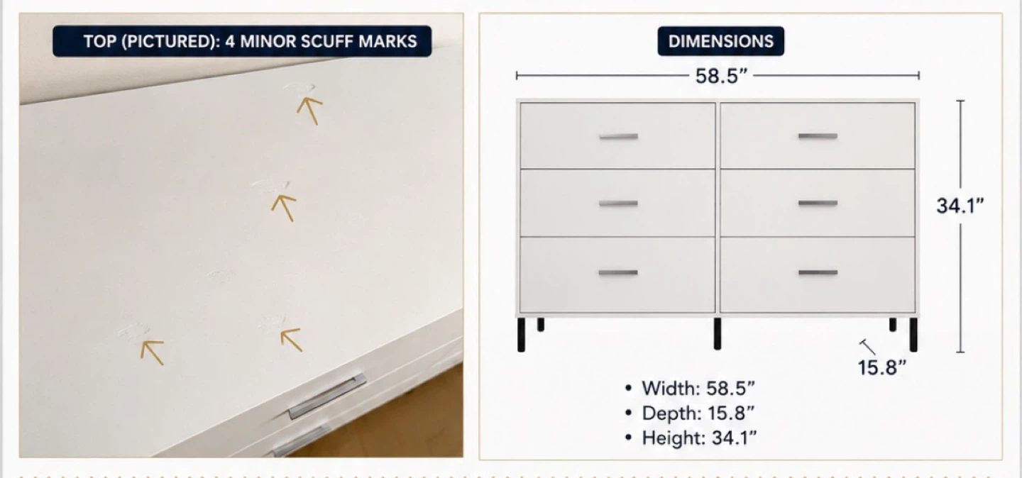 White 6-Drawer Dresser – Wayfair - photo 2