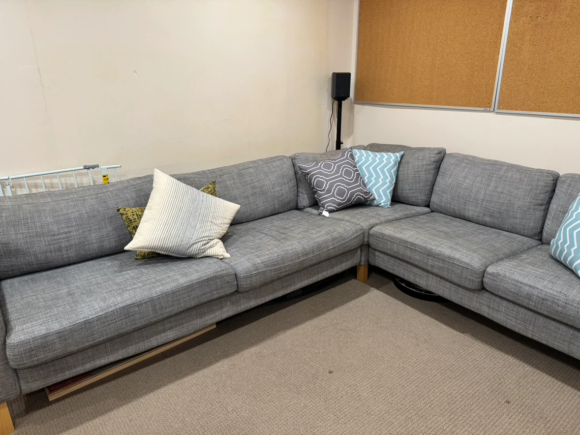 Grey 5-Seater L-Shaped Sectional Sofa