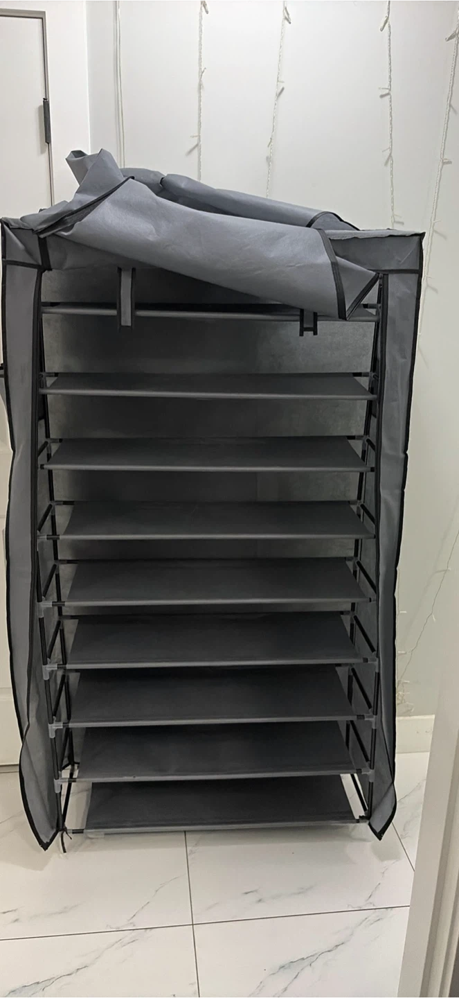 10-Tier Shoe Rack with Cover