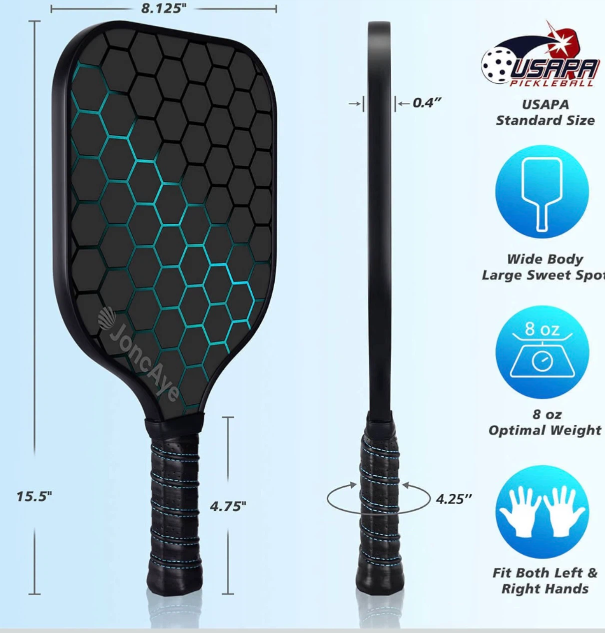 JoncAye Pickleball Paddles Set of 4 - photo 4