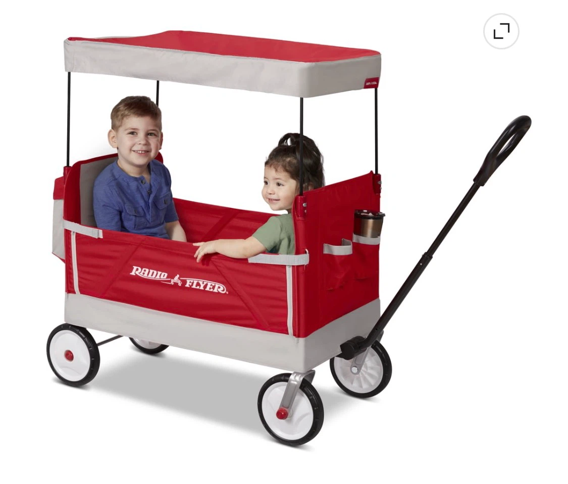 Radio Flyer, Family Wagon with Canopy, Folding Wagon, - photo 2