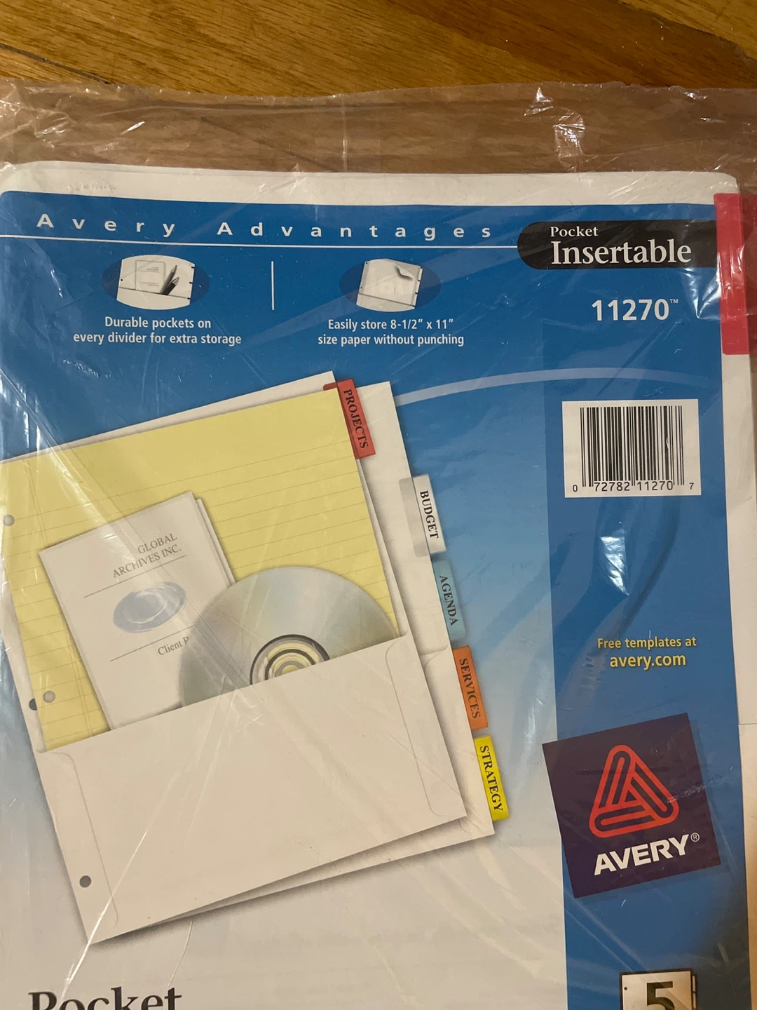 Avery Pocket Insertable Dividers 5 Tabs - photo 2