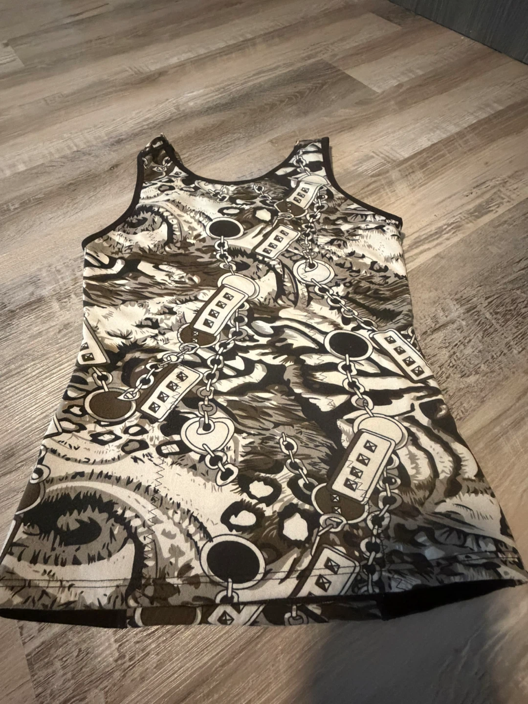 Tank Top with Chain Print