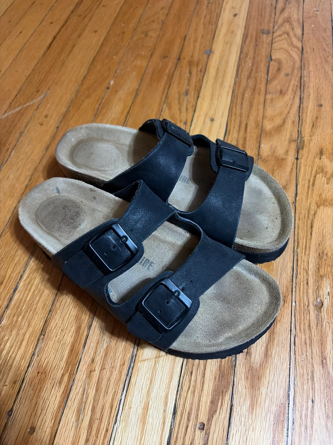 Black Platform leather Sandals