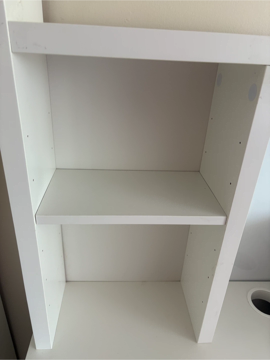 IKEA white desk MICKE with magnetic shelf unit - photo 5