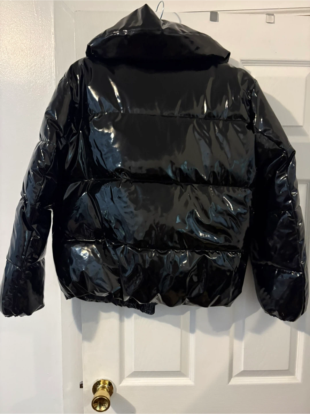 Kendall & Kylie Black Patent Puffer Jacket - photo 2