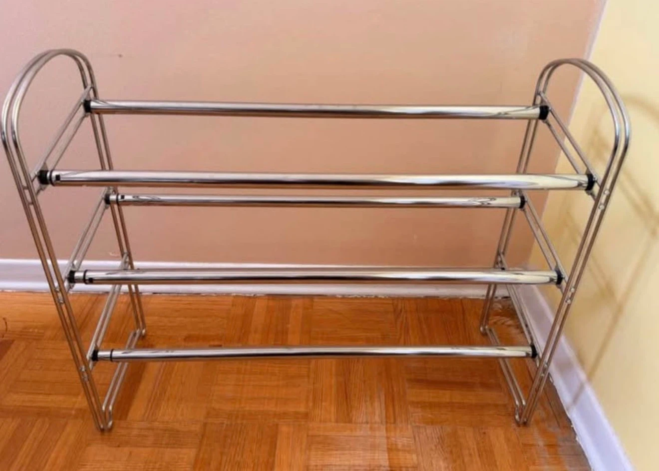 Expandable Chrome Shoe Rack