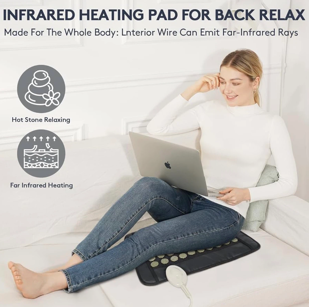 UTK Natural Jade Infrared Mat for Back - photo 2