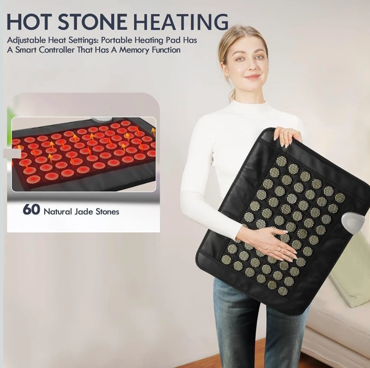 UTK Natural Jade Infrared Mat for Back - photo 4