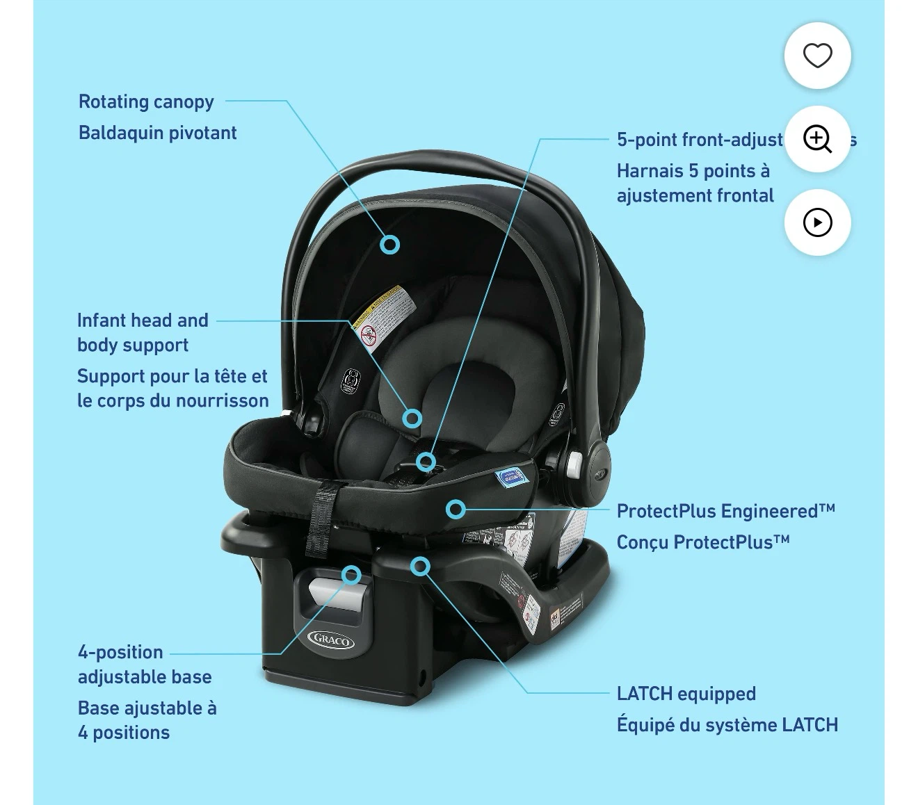 Graco Infant Car Seat with Base - photo 3
