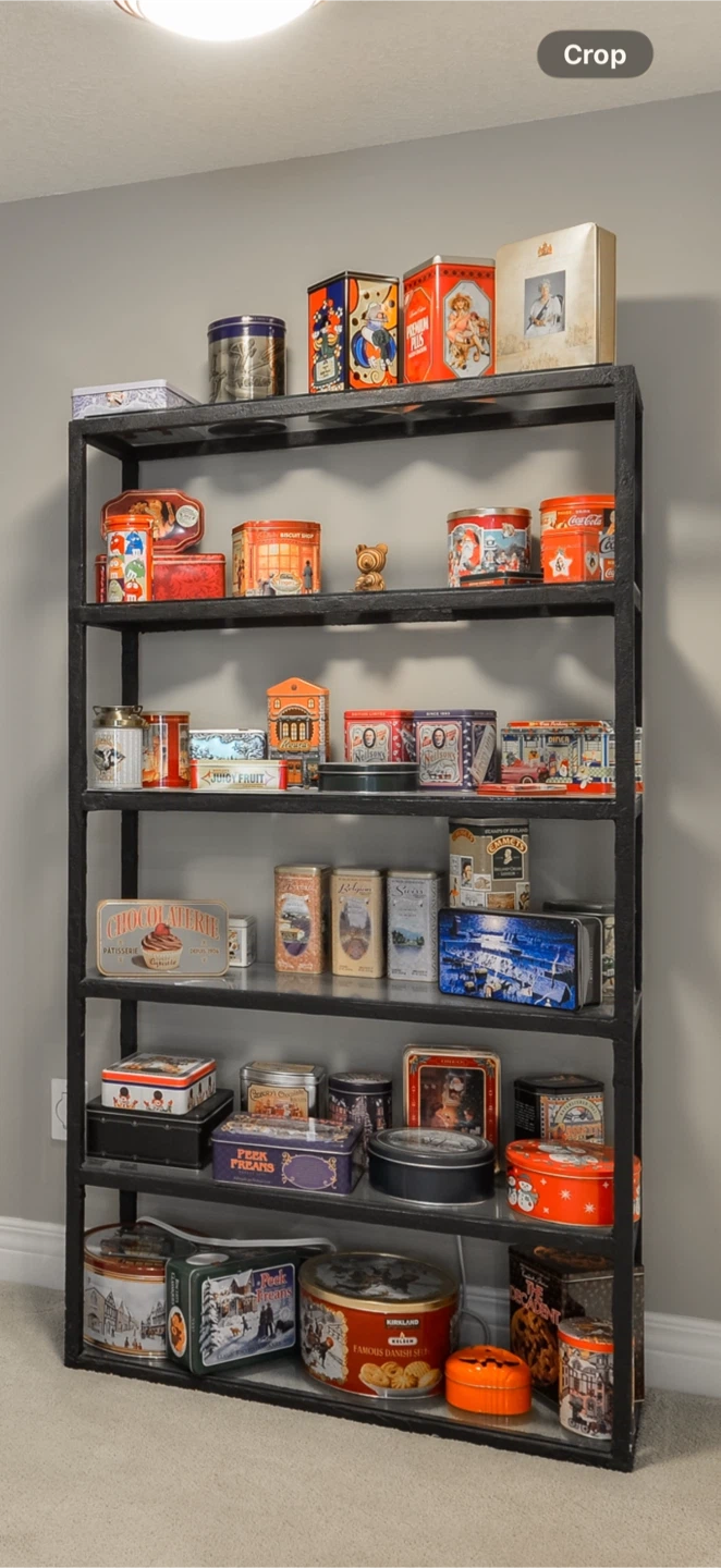 Metal Shelf with Glass Shelves