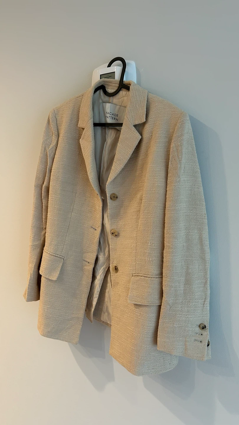 FACADE PATTERN Beige Textured Blazer - photo 2