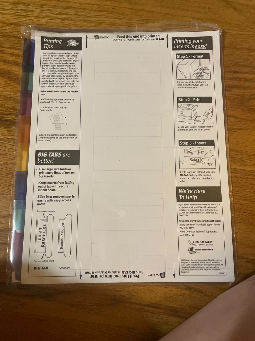 Avery Big Tab Plastic Insertable Dividers - 8 Tabs - photo 5