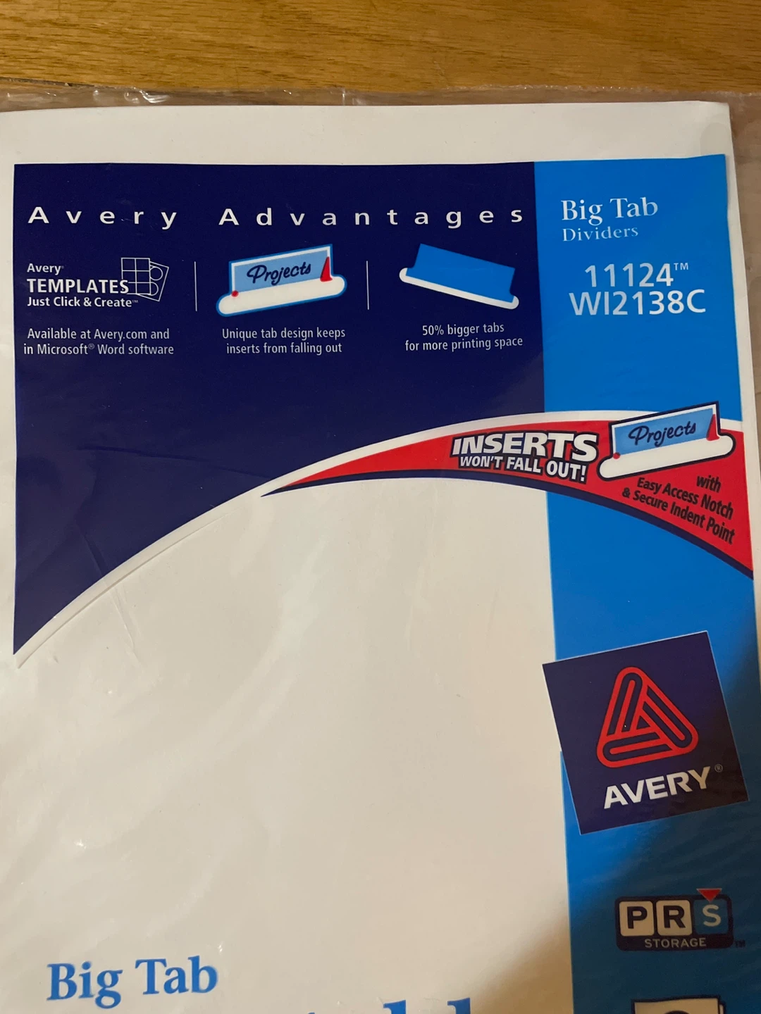 Avery Big Tab Insertable Storage Dividers 11124 - photo 2