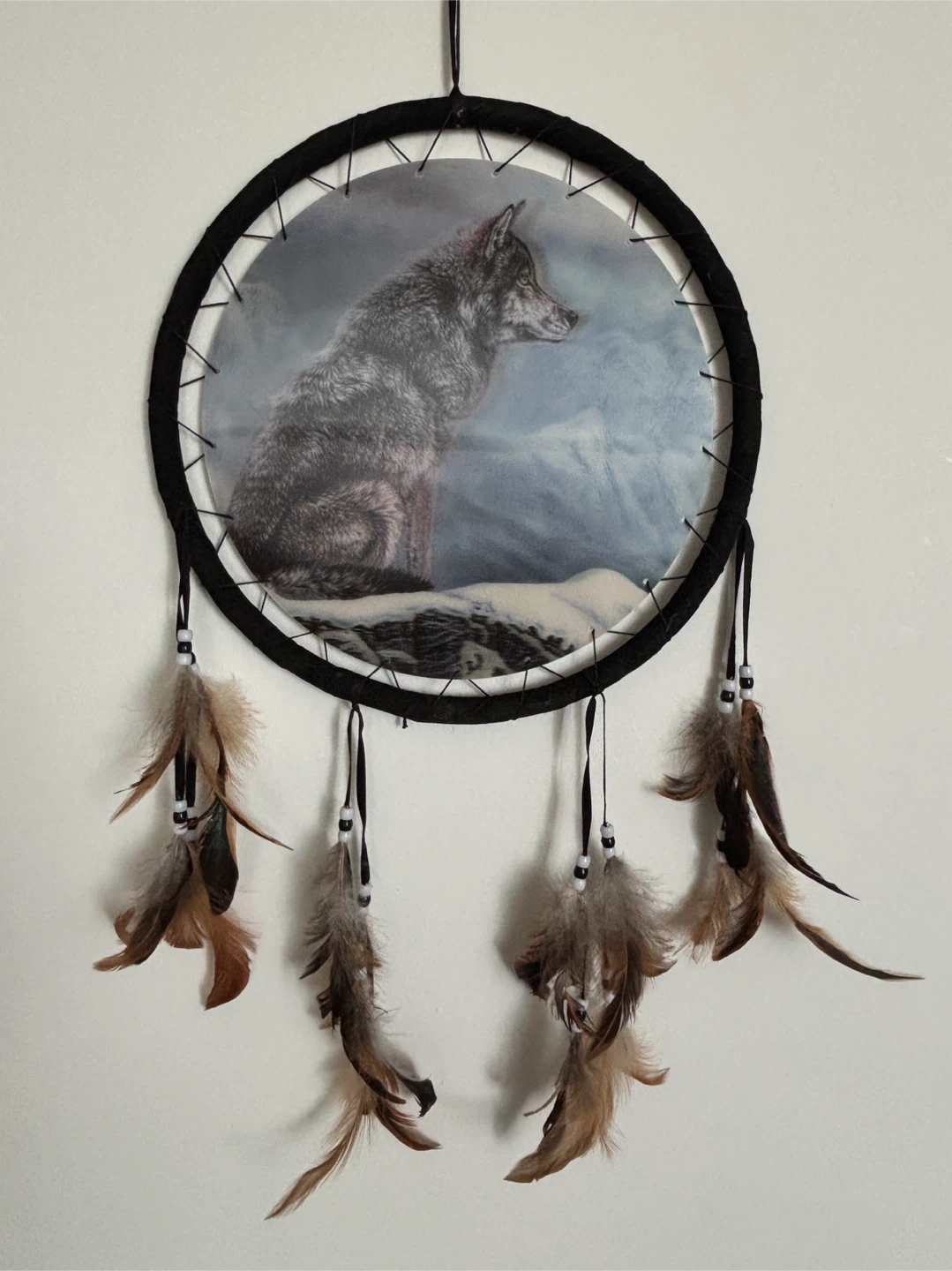 Wolf Dreamcatcher Wall Hanging
