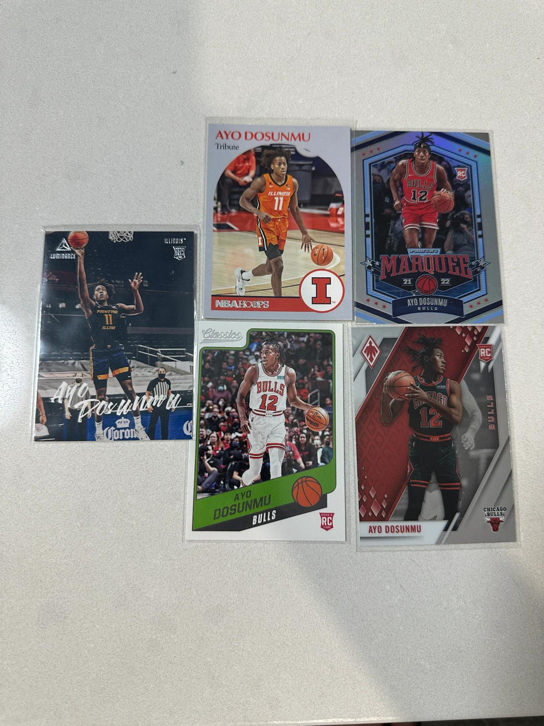 Ayo Dosunmu Chicago Bulls Basketball Cards Lot