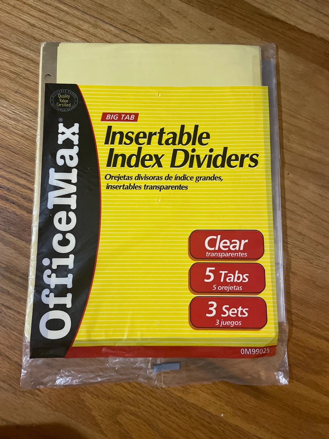 OfficeMax Insertable Index Dividers - 5 Tabs, 3 Sets