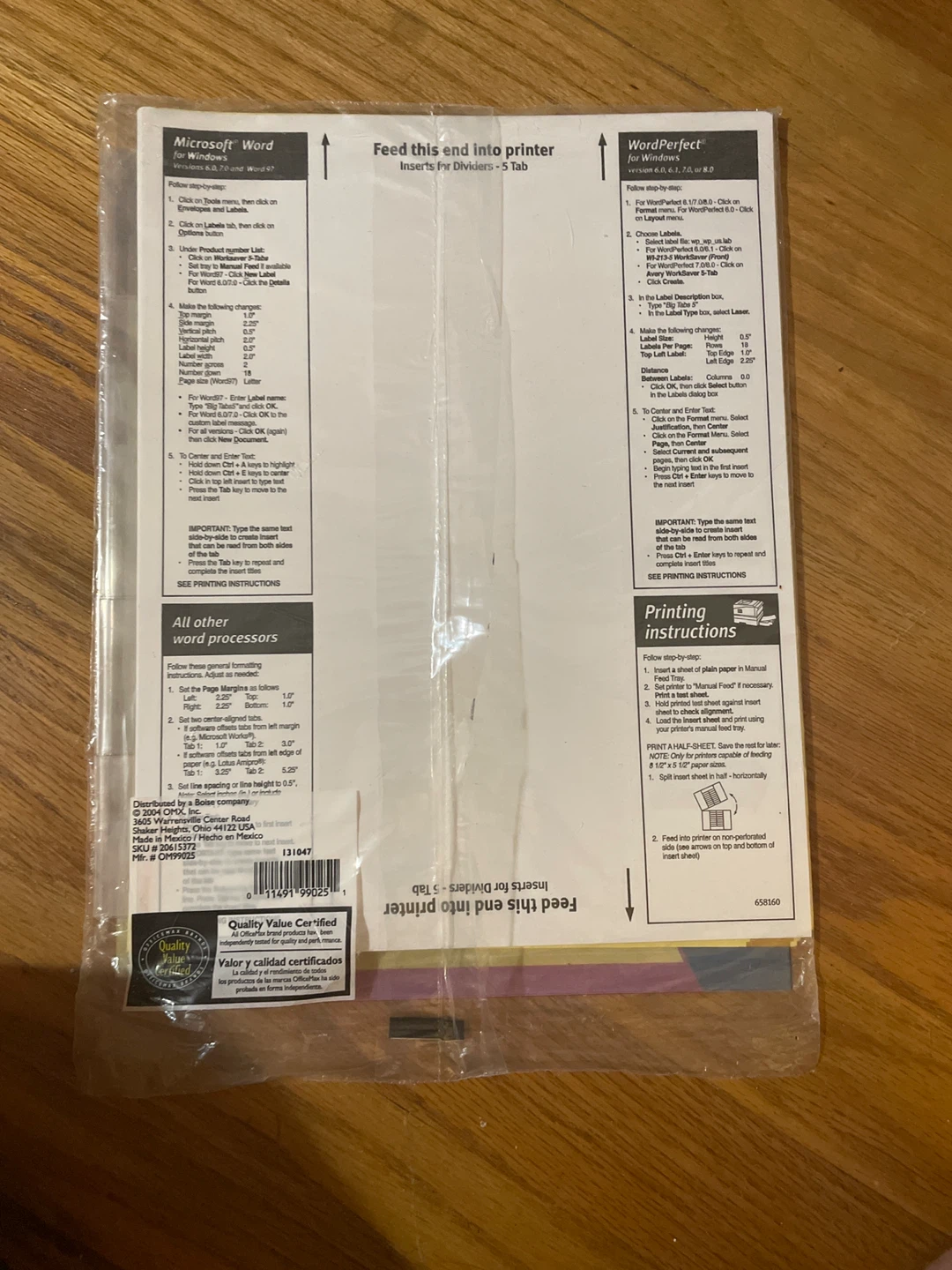 OfficeMax Insertable Index Dividers - 5 Tabs, 3 Sets - photo 3