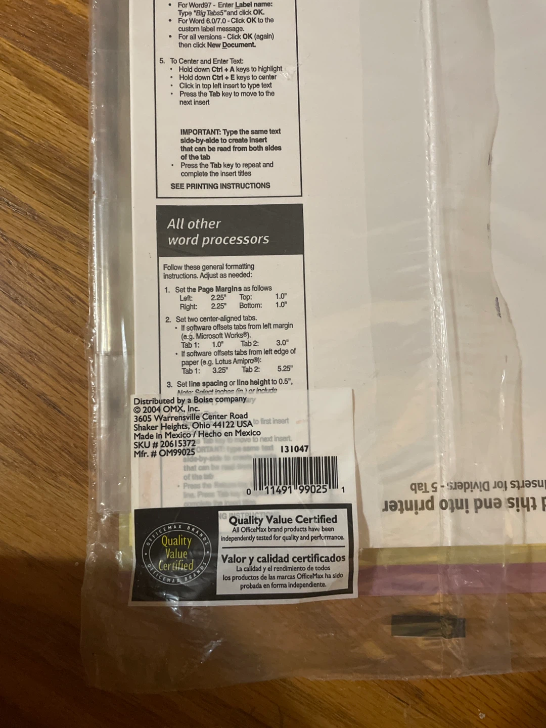 OfficeMax Insertable Index Dividers - 5 Tabs, 3 Sets - photo 5