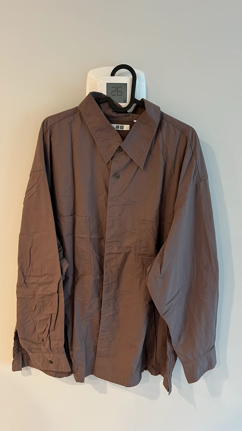 UNIQLO U Oversized Shirt - Brown - XXL
