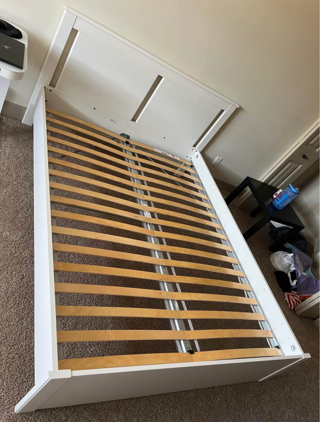 IKEA White Queen bed frame SONGESAND