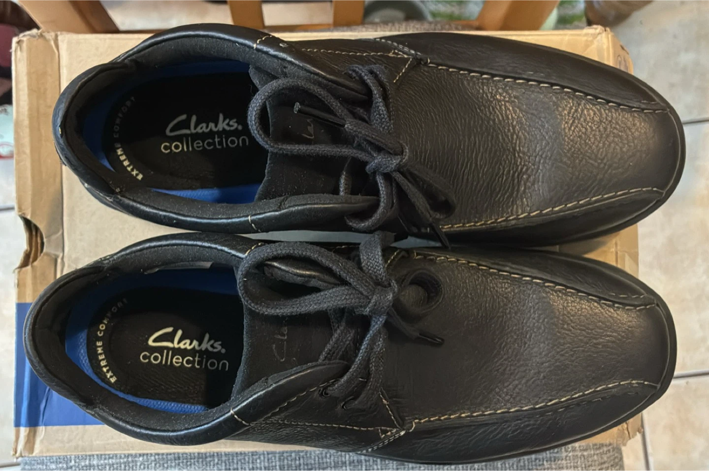 New Clarks Bradley Up Black Leather Ankle Boots size 8.5 - photo 2