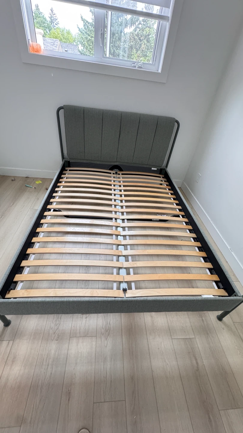 IKEA Queen bed frame light grey colour