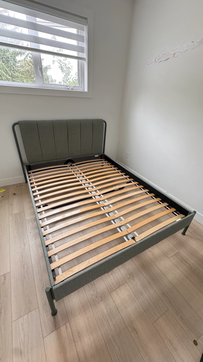 IKEA Queen bed frame light grey colour - photo 3