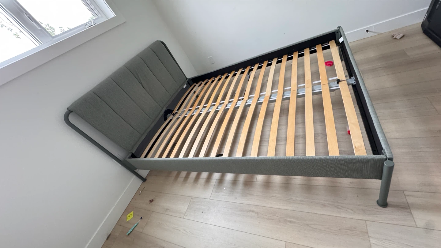 IKEA Queen bed frame light grey colour - photo 4