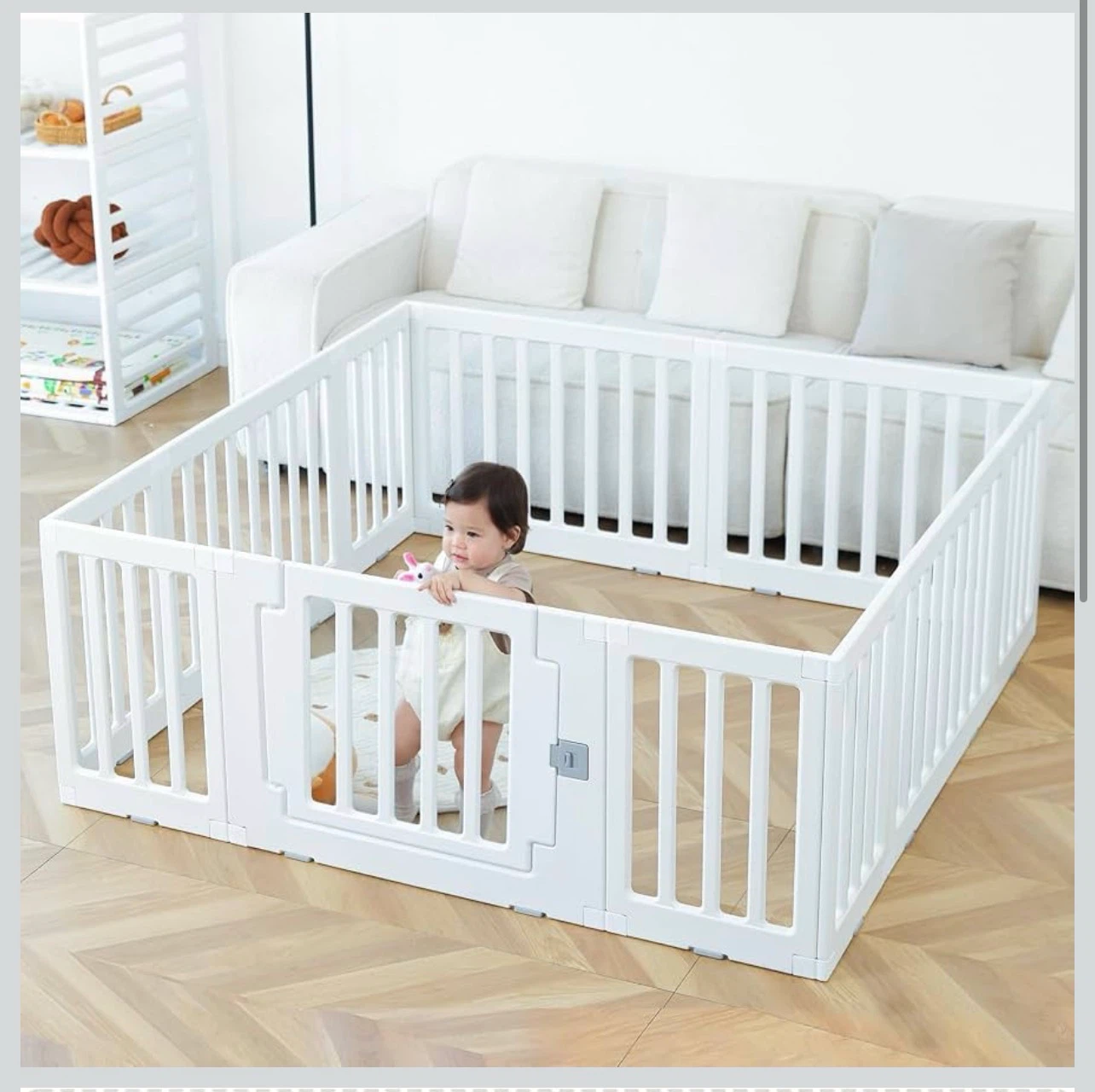 Brand new White Baby Playpen Fence with Door