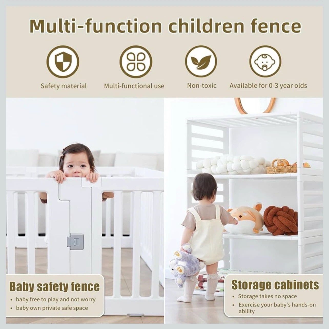 Brand new White Baby Playpen Fence with Door - photo 5